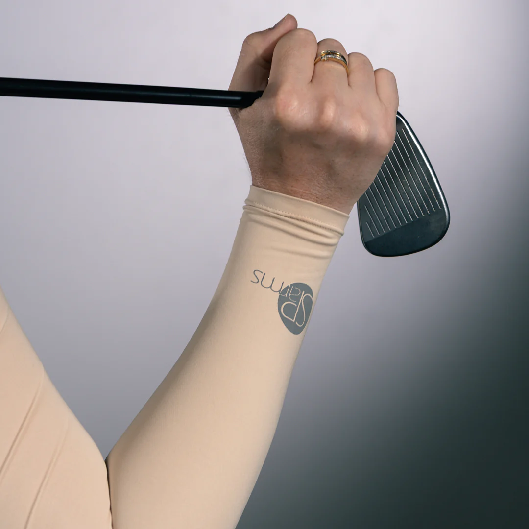 SParms UPF50+ Arm Sleeves (Beige, Pair) - Image 8