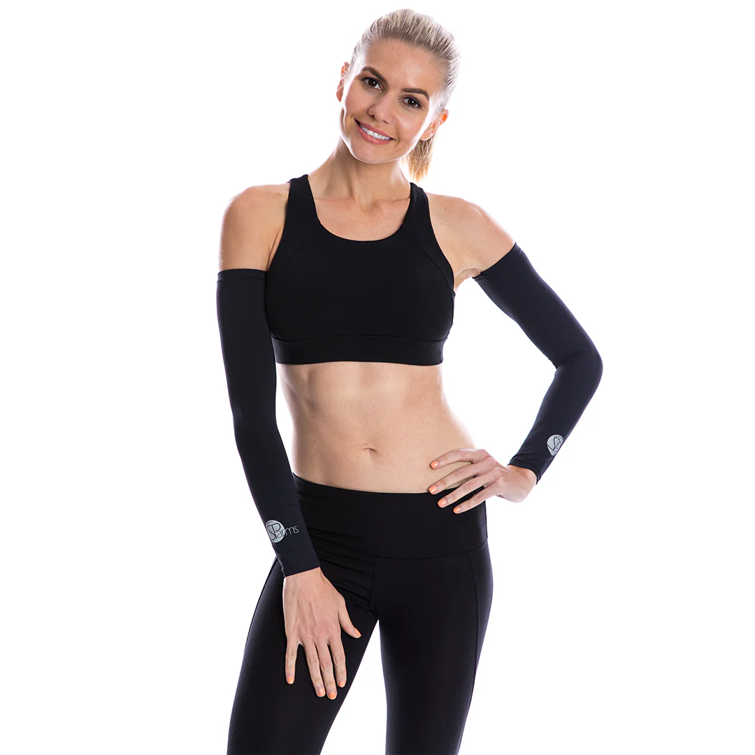 SParms UPF50+ Arm Sleeves (Black, Pair) - Image 6